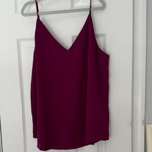 Express V-Neck Spaghetti Strap Cami in Berry
